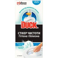 Стикер чистоты для унитаза Duck Гигиена и белизна Океанский оазис 3шт