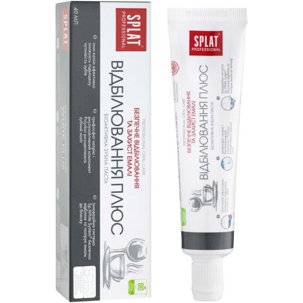 

Зубная профессиональная паста Splat compact white plus отбеливание 40 мл