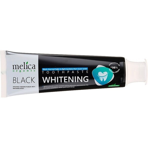 Акція на Melica organic зубная паста с черным древесным углем 100мл від MOYO