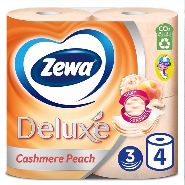 Акція на Туалетная бумага Zewa Deluxe Персик 4шт від MOYO