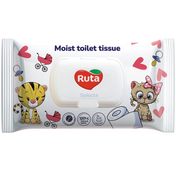 

Бумага туалетная влажная Ruta Selecta 40шт