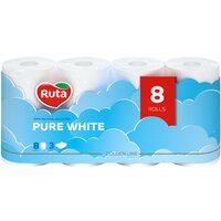 Бумага туалетная Ruta Pure White 3 слоя 8шт