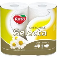Папір туалетний Ruta Selecta 3 шари 4шт