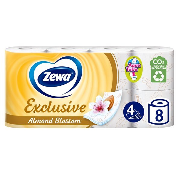 Акція на Туалетная бумага Zewa Exclusive Almond Milk 8 шт від MOYO