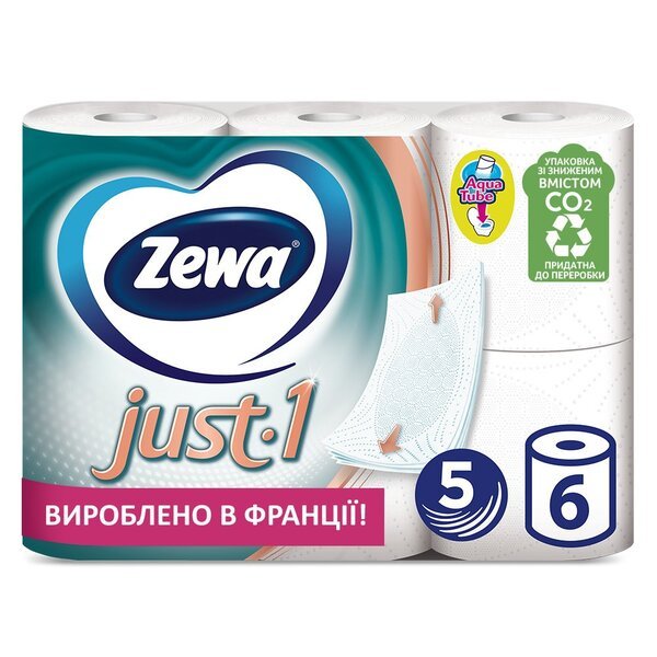 Акція на Туалетная бумага Zewa Just 1 6 шт від MOYO
