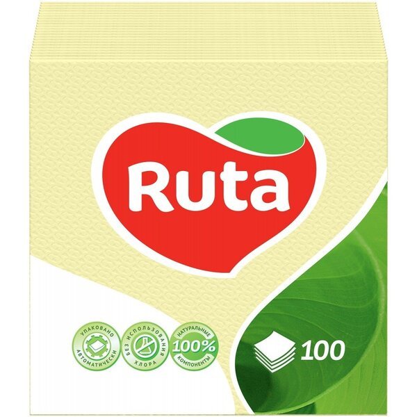 

Салфетки столовые Ruta желтые 24*24см 100шт