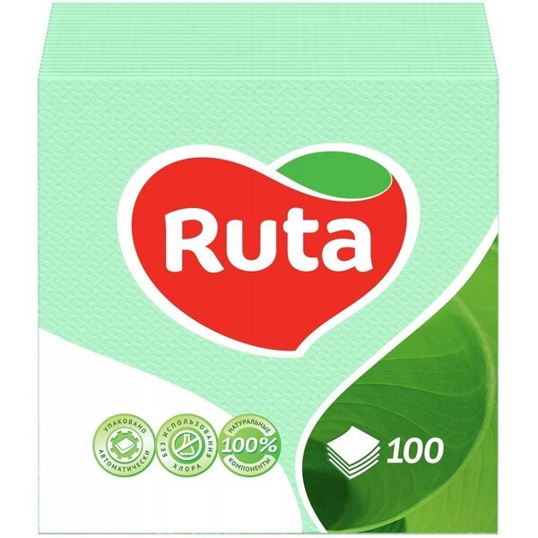 

Салфетки столовые Ruta зеленые 24*24см 100шт