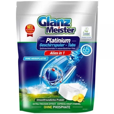 Таблетки для посудомоечных машин Glanz Meister Platinum 16*65шт фото 