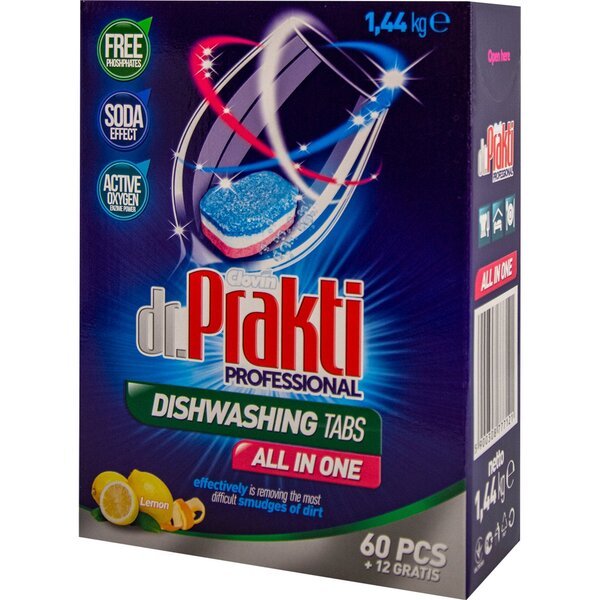 Таблетки для посудомоечных машин Dr.Prakti 72шт