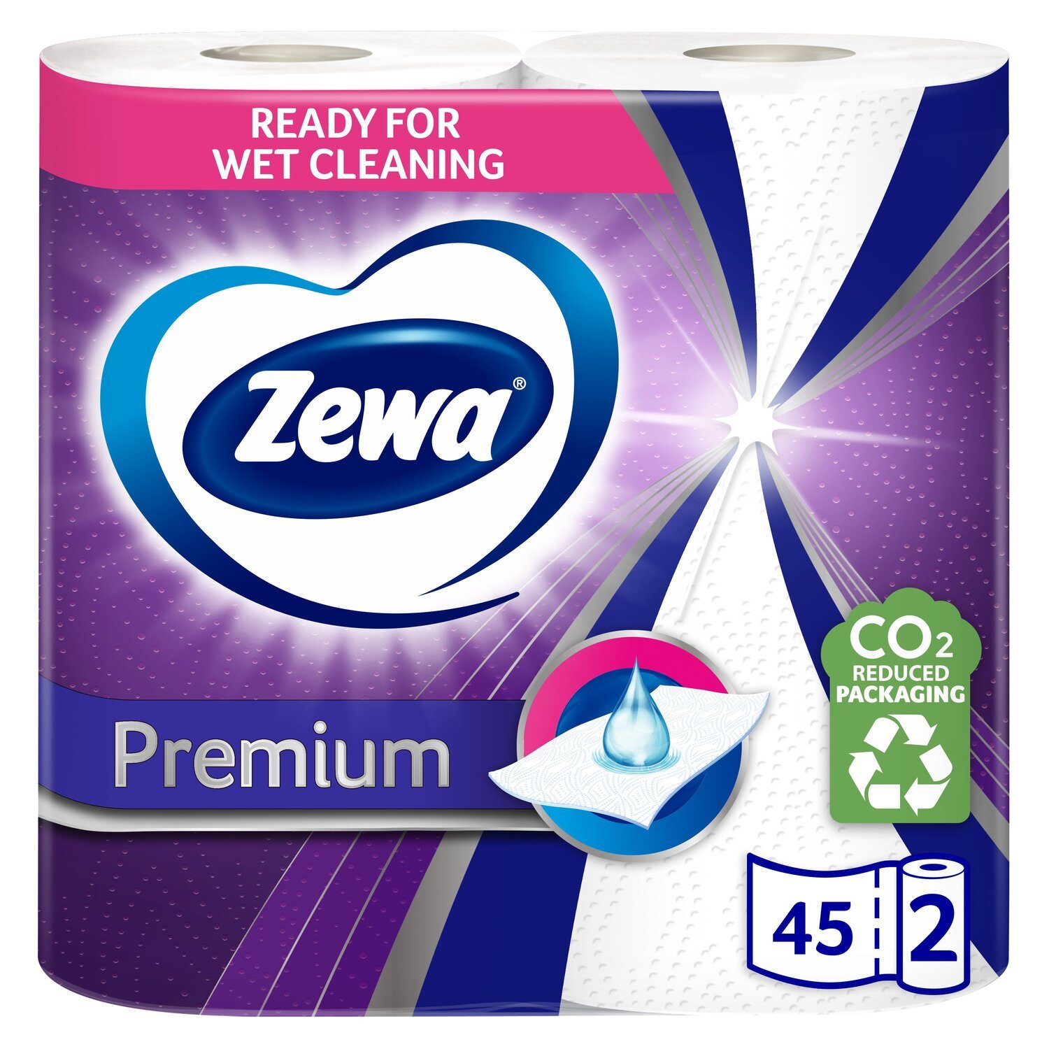 Бумажные полотенца Zewa Premium 2 слоя 2шт фото 