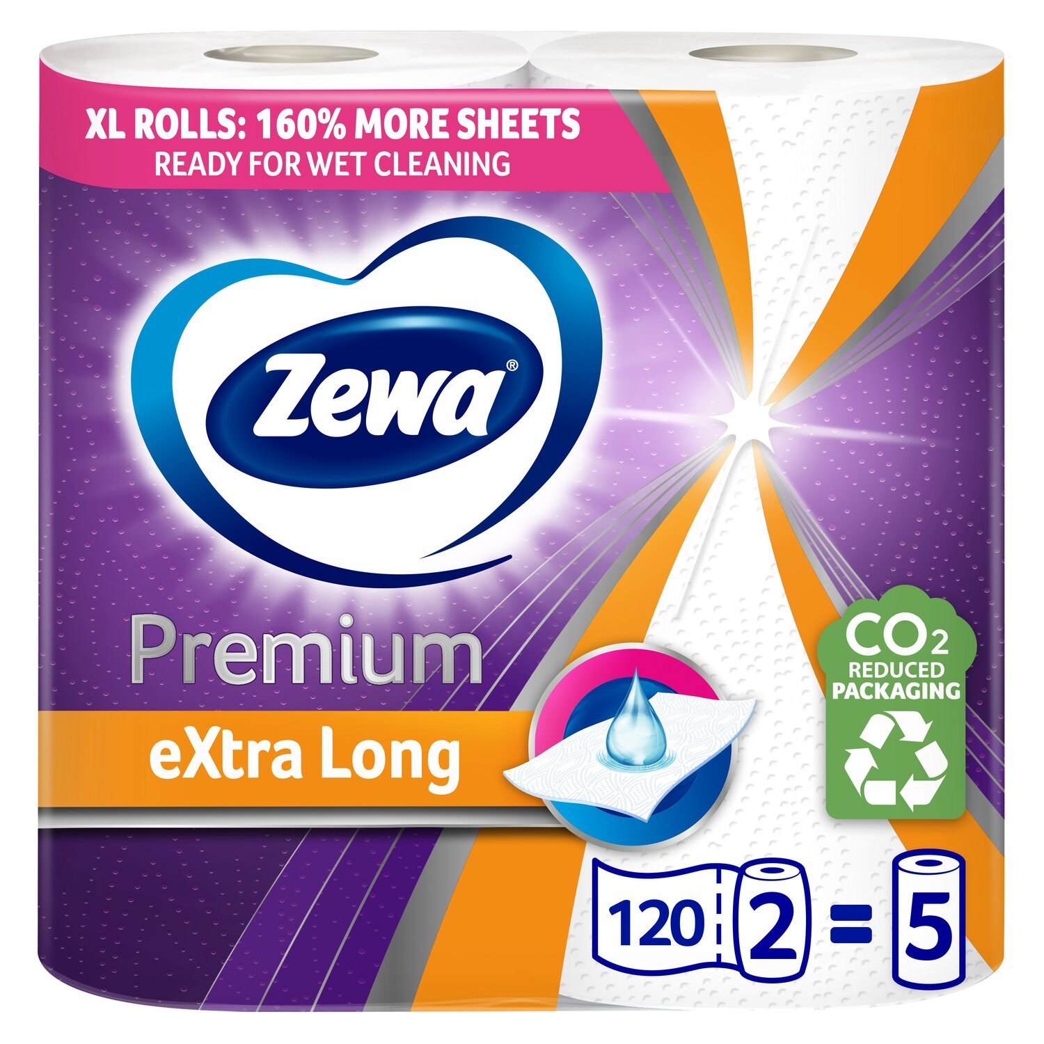 Бумажные полотенца Zewa Extra Long 2 слоя 2 шт фото 