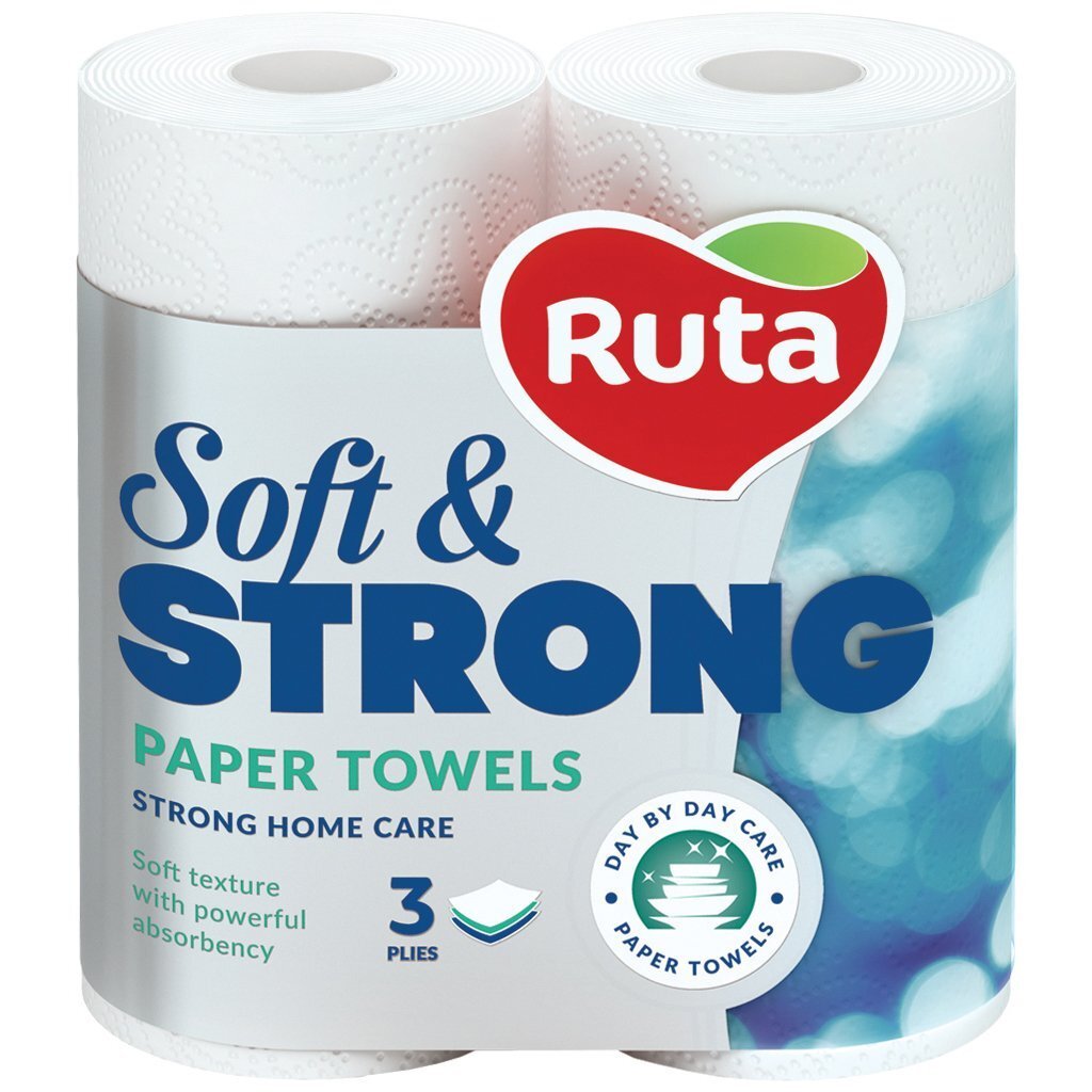 Полотенца бумажные Ruta Soft Strong 3 слоя 2шт фото 