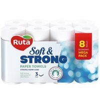 Рушники паперові Ruta Soft Strong 3 шари 8шт