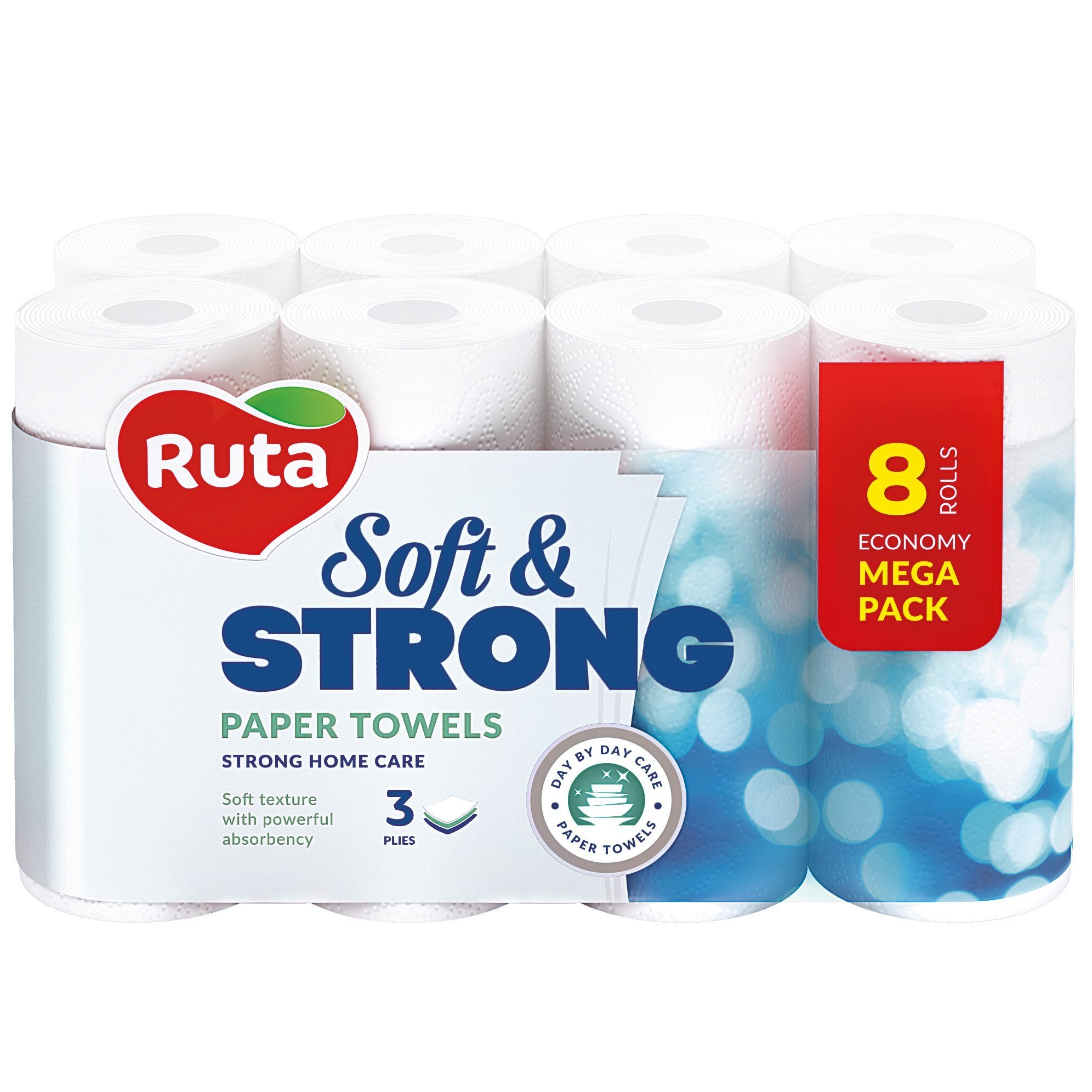 Полотенца бумажные Ruta Soft Strong 3 слоя 8шт фото 1