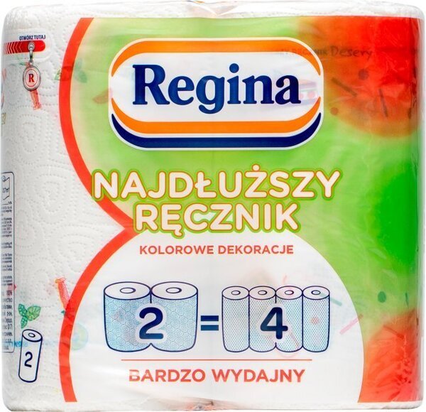 

Regina полотенце бумажное с декором 2 слоя 90 отрывов