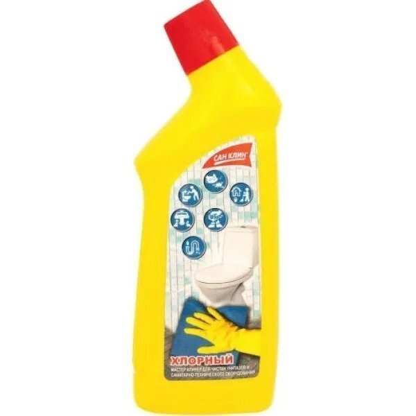 

San Clean мастер клинер для унитазов хлорный 750г