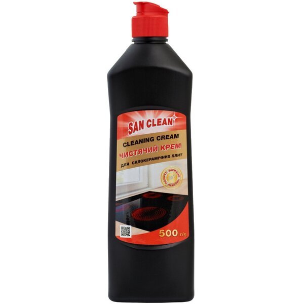 

San Clean cristal крем стеклокерамическая плита 500г
