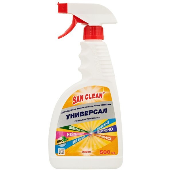 San Clean генеральная уборка лимон 500г распылитель