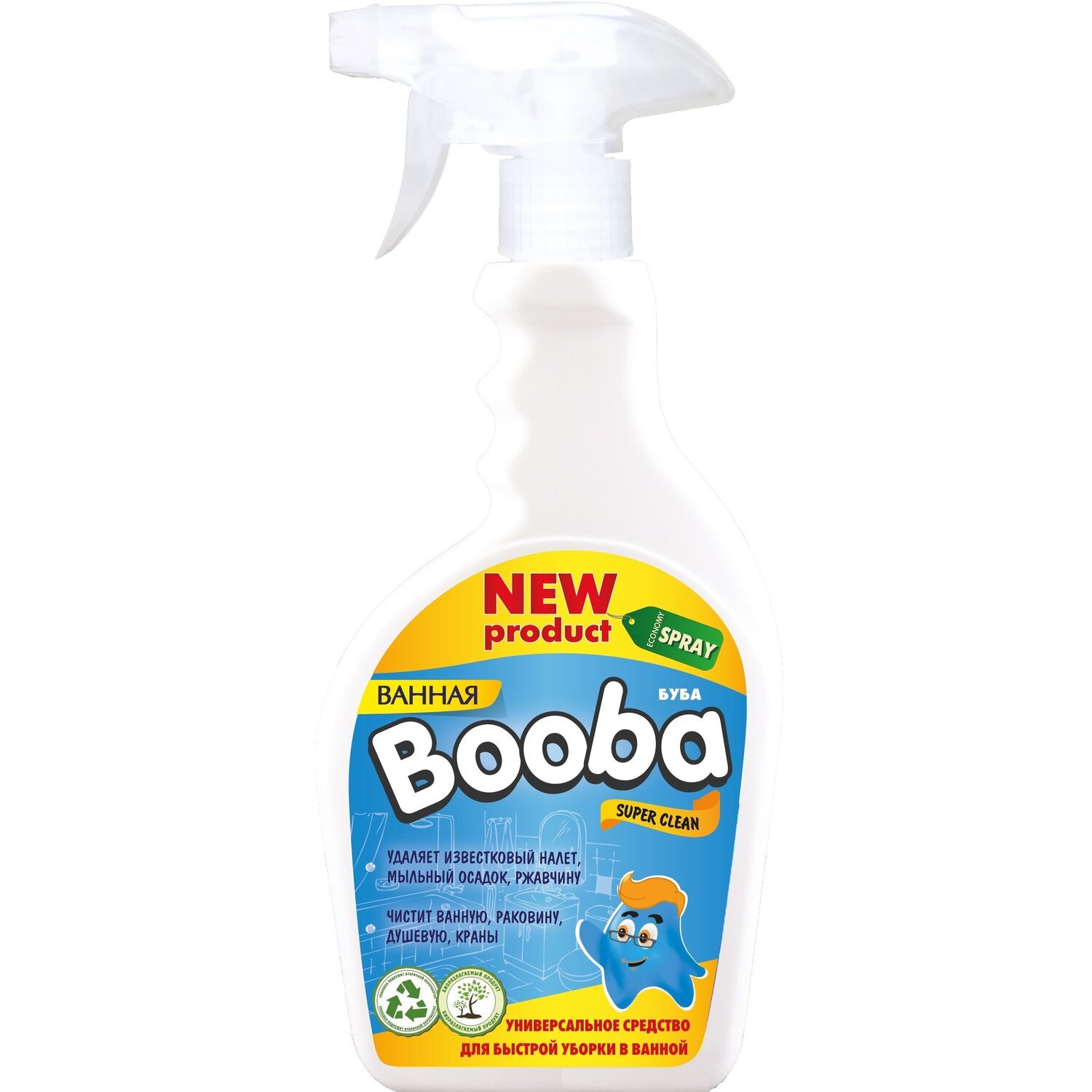 Универсальное чистящее средство для ванной комнаты &quot;Booba Super Clean&quot; 500мл фото 