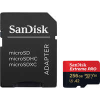 Карта пам`яті SanDisk microSDXC 256GB C10 UHS-I U3 R200/W140MB/s Extreme Pro V30 + АДАПТЕР SD (SDSQXCD-256G-GN6MA)