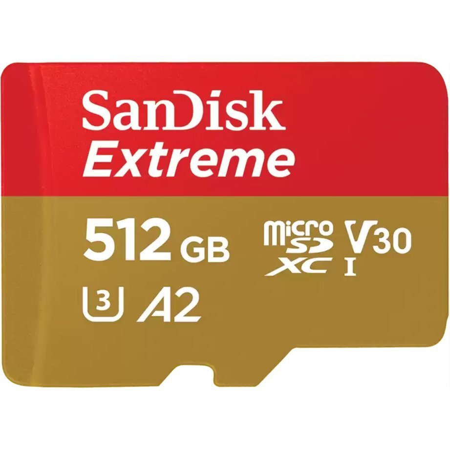 Карта памяти SanDisk microSDXC 512GB C10 UHS-I U3 R190/W130MB/s Extreme V30 (SDSQXAV-512G-GN6MN) фото 