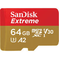 Карта пам`яті SanDisk microSDXC 64GB C10 UHS-I U3 R170/W80MB/s Extreme V30 (SDSQXAH-064G-GN6MN)