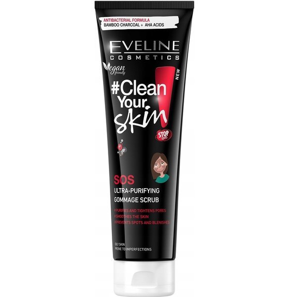 Акція на Eveline Cosmetics Clean your skin: sos ультраочищающий пилинг-скатка 100 мл від MOYO