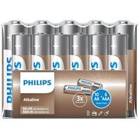 Батарейка Philips Entry Alkaline щелочная AA+ААА, 10+6 шт (LR036A16F/10)