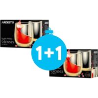 Набір чашок Ardesto Golden Moon з подвійними стінками, 250 мл, 2 шт (AR2625GG)