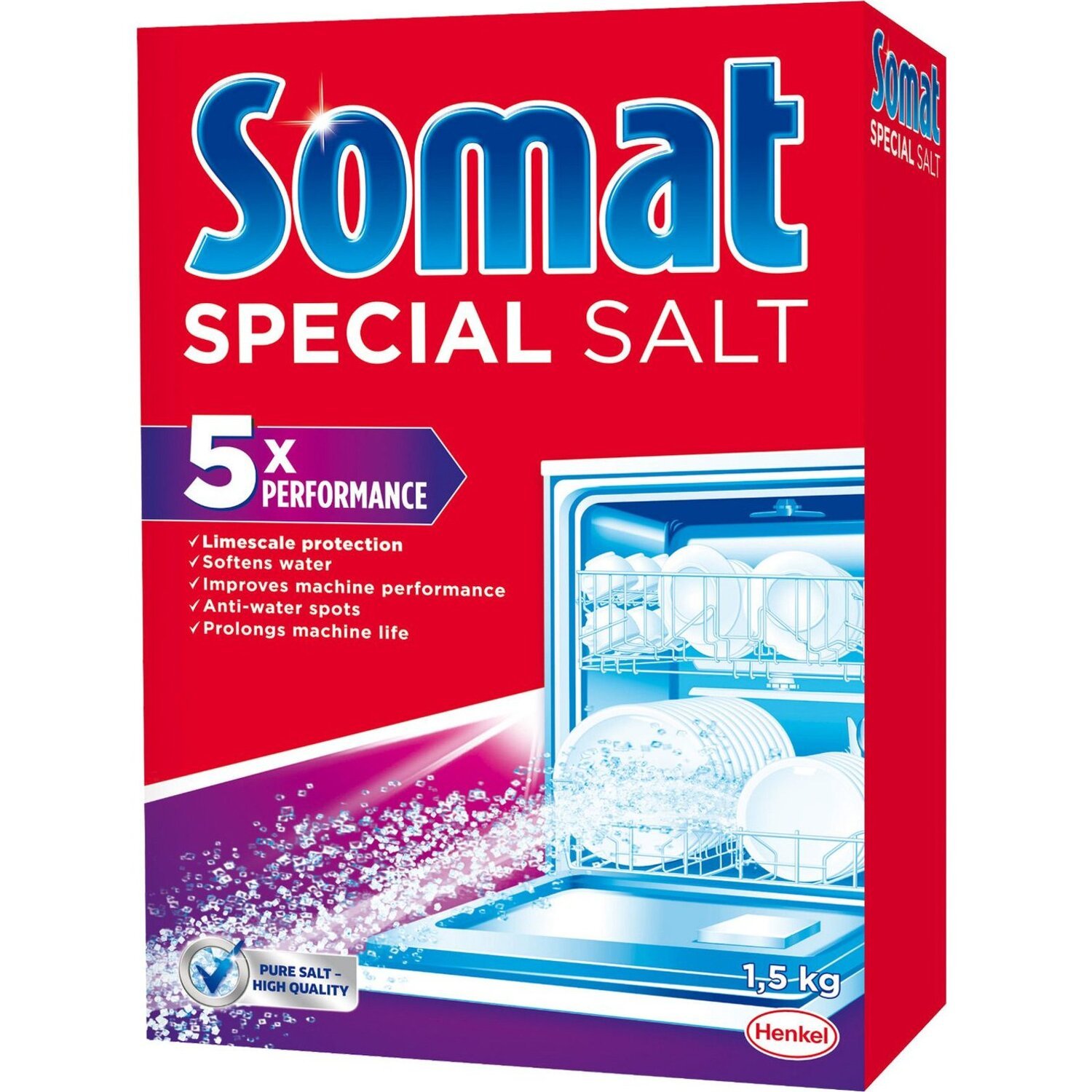 Соль для посудомоечных машин Somat 1,5кг фото 