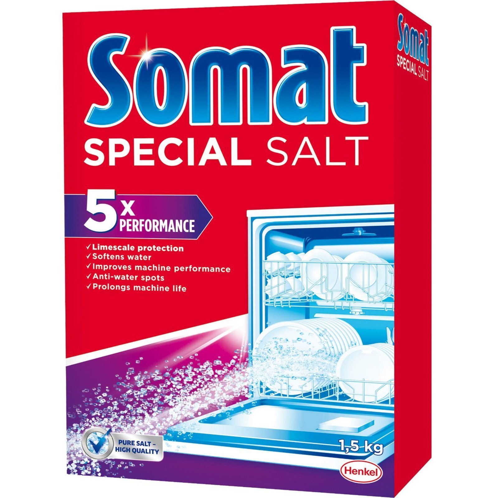 Соль для посудомоечных машин Somat 1,5кг фото 1