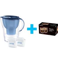 Фільтр-глечик Brita Marella XL Memo + 2 картриджа 3.5 л (2 л очищеної води) синій (1040565)