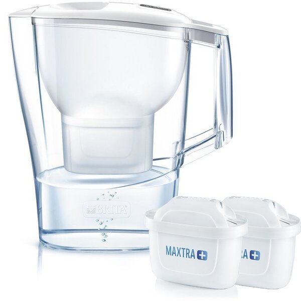 

Фильтр-кувшин Brita Aluna Memo + 2 картриджа 2.4 л (1.4 л очищенной воды) белый (1039268)