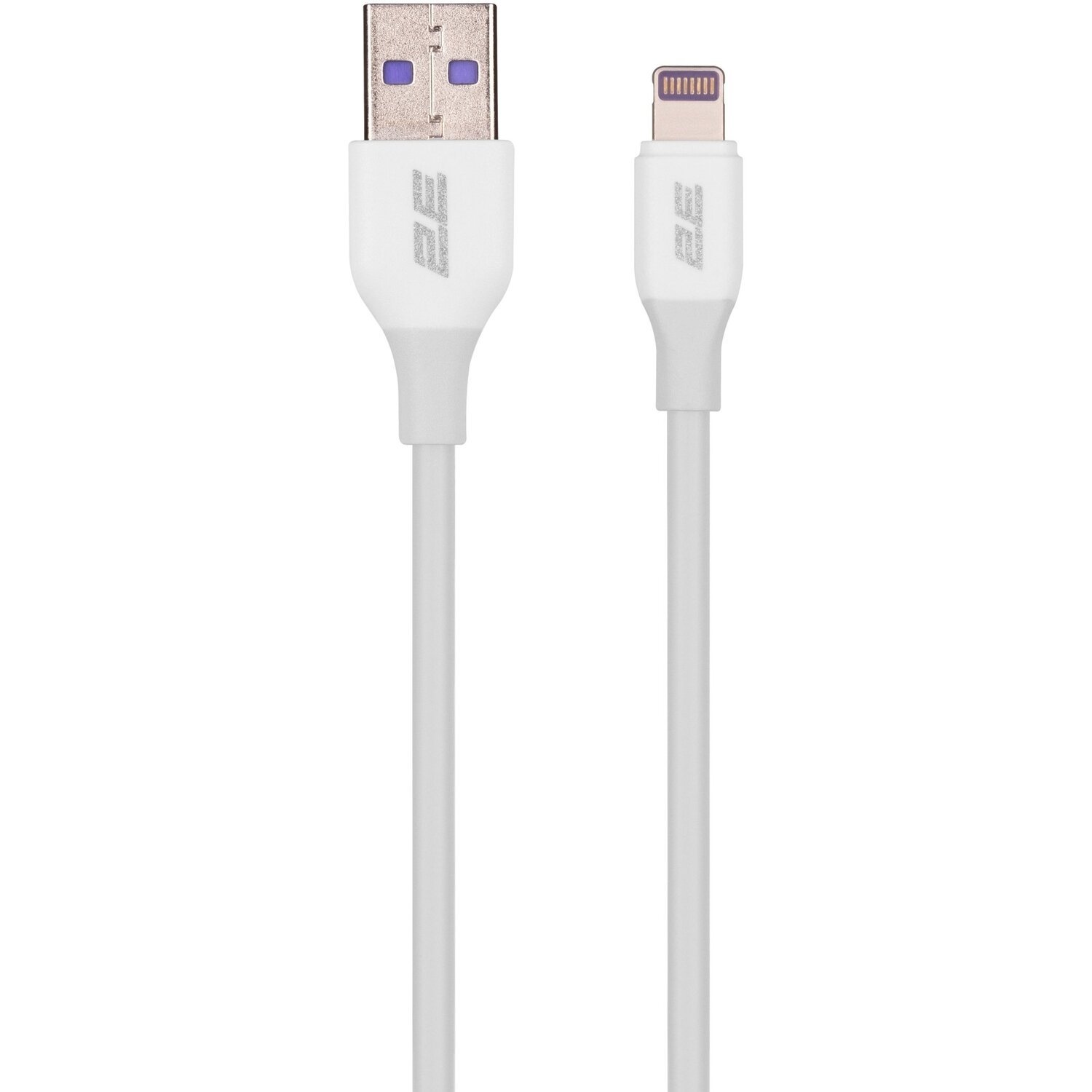 Кабель 2E USB-A - Lightning Glow 1m White (2E-CCAL-WH) фото 