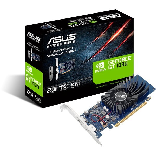 Акція на Видеокарта ASUS GeForce GT 1030 2GB GDDR5 low profil GT1030-2G-BRK (90YV0AT2-M0NA00) від MOYO