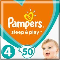 PAMPERS Детские подгузники Sleep N Play Maxi 50шт