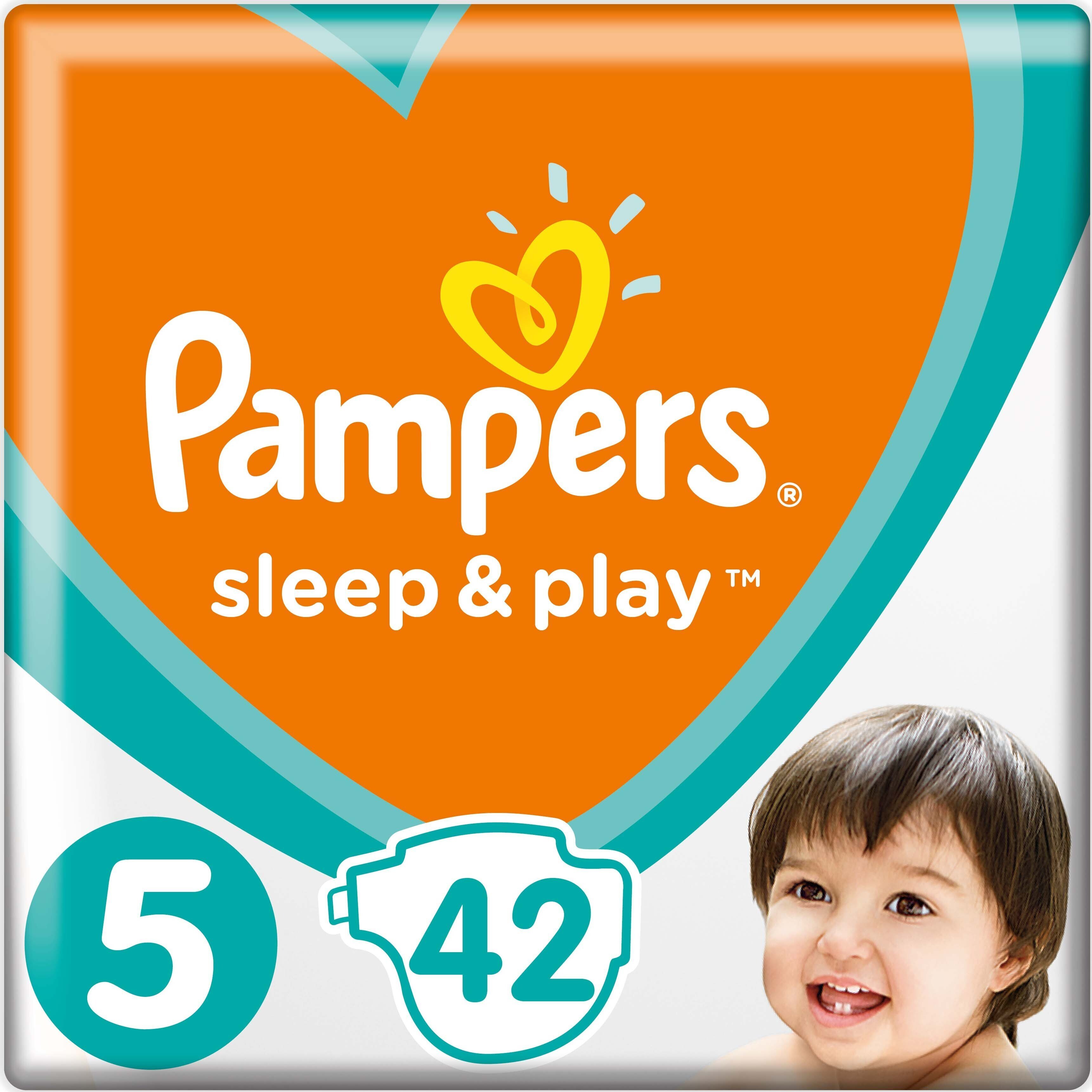 PAMPERS Дитячі підгузки Sleep N Play Junior 42штфото1