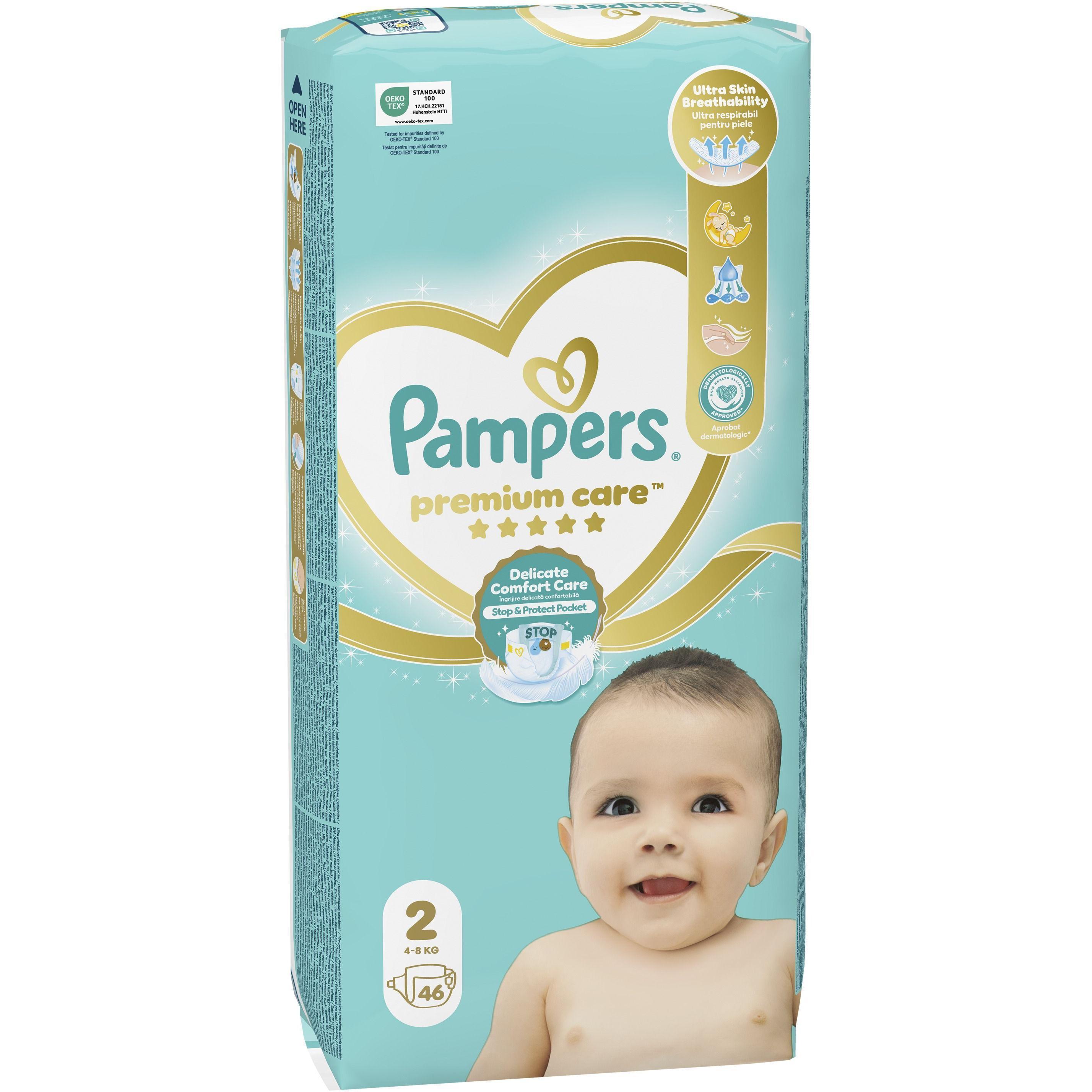 Подгузники Pampers Premium Care Mini Размер 2 4-8 кг 46 шт фото 1