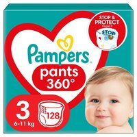 PAMPERS Детские одноразовые подгузники-трусики Pants Midi (6-11кг) Мега 128шт