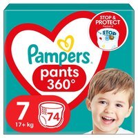 PAMPERS Детские одноразовые подгузники-трусики Pants Giant Plus (17+ кг) Мега 74шт