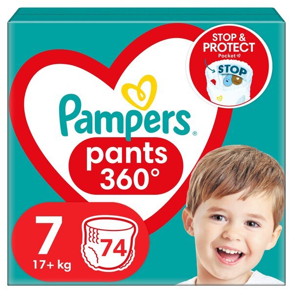 Акція на PAMPERS Детские одноразовые подгузники-трусики Pants Giant Plus (17+ кг) Мега 74шт від MOYO