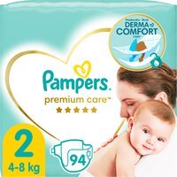 PAMPERS Детские подгузники Premium Care Mini (4-8 кг) Джамбо 94шт