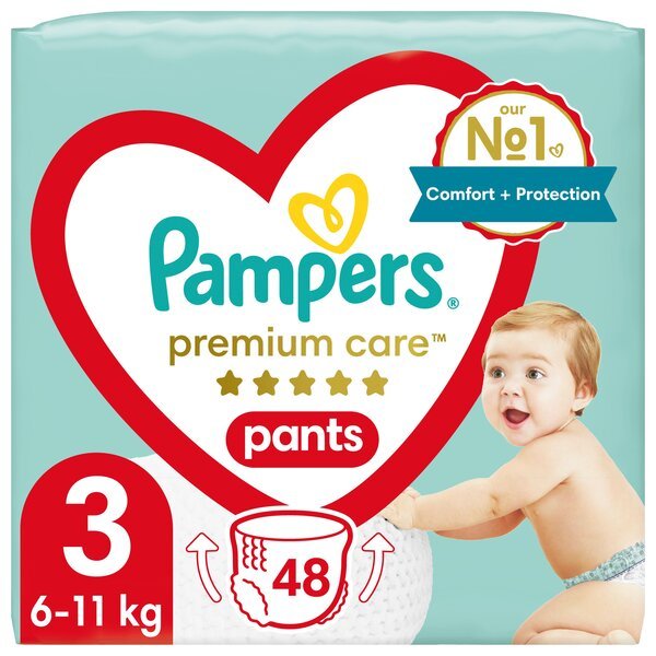 Акція на PAMPERS Детские одноразовые подгузники-трусики Premium Care Pants Midi (6-11кг) 48шт від MOYO