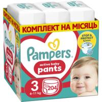 Подгузники-трусики Pampers Pants Midi Размер 3 6-11 кг Mega Super 204 шт