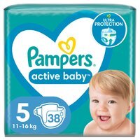 Pampers Подгузники Active Baby размер 5 (11 – 16 кг), 38 шт