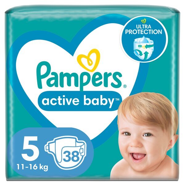 Акція на Pampers Подгузники Active Baby размер 5 (11 – 16 кг), 38 шт від MOYO