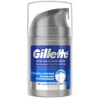 Бальзам после бритья Gillette 3в1 Hydrates&Soothes Spf 15+ 50мл