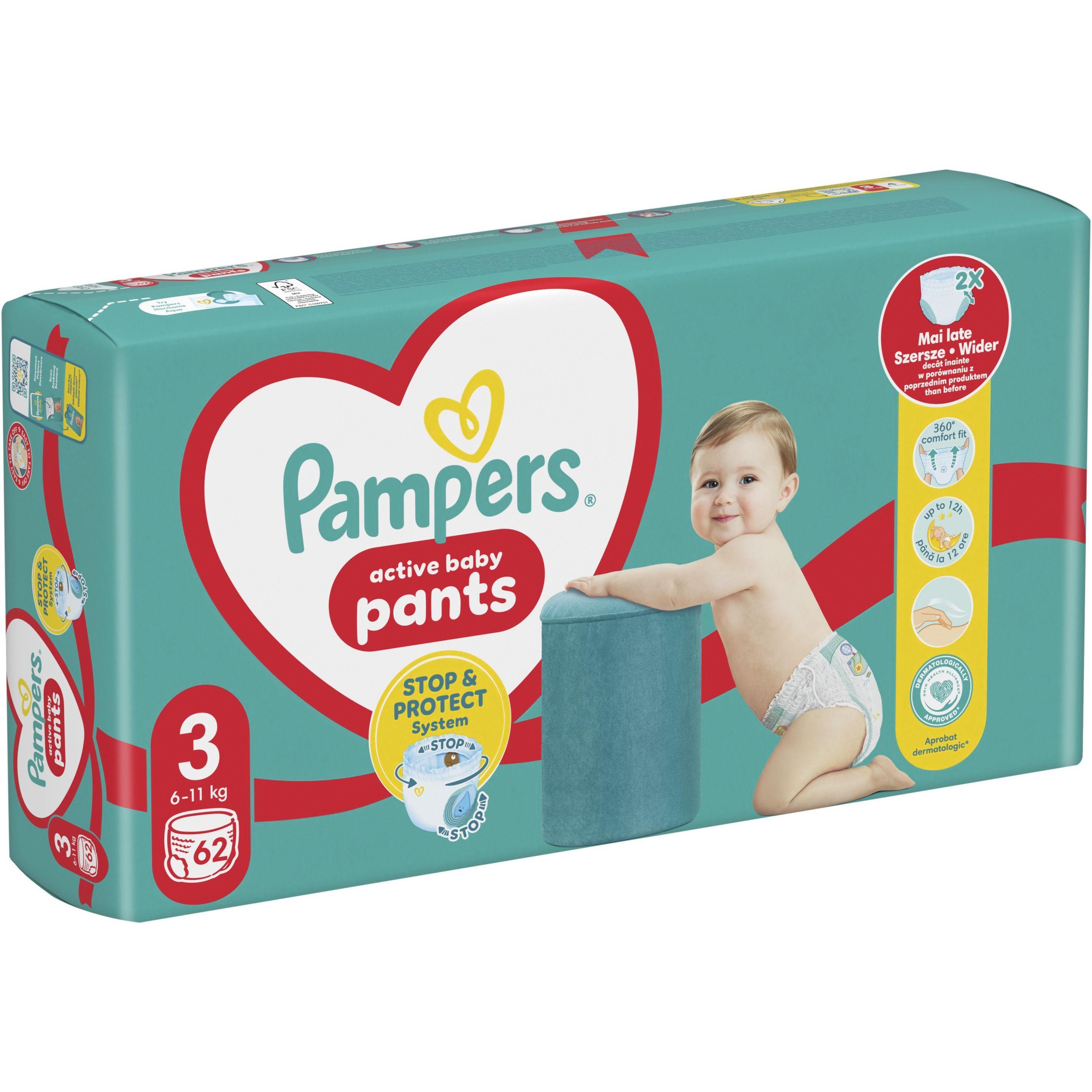 Подгузники-трусики Pampers Pants Midi Размер 3 6-11 кг Jumbo 62 шт фото 1