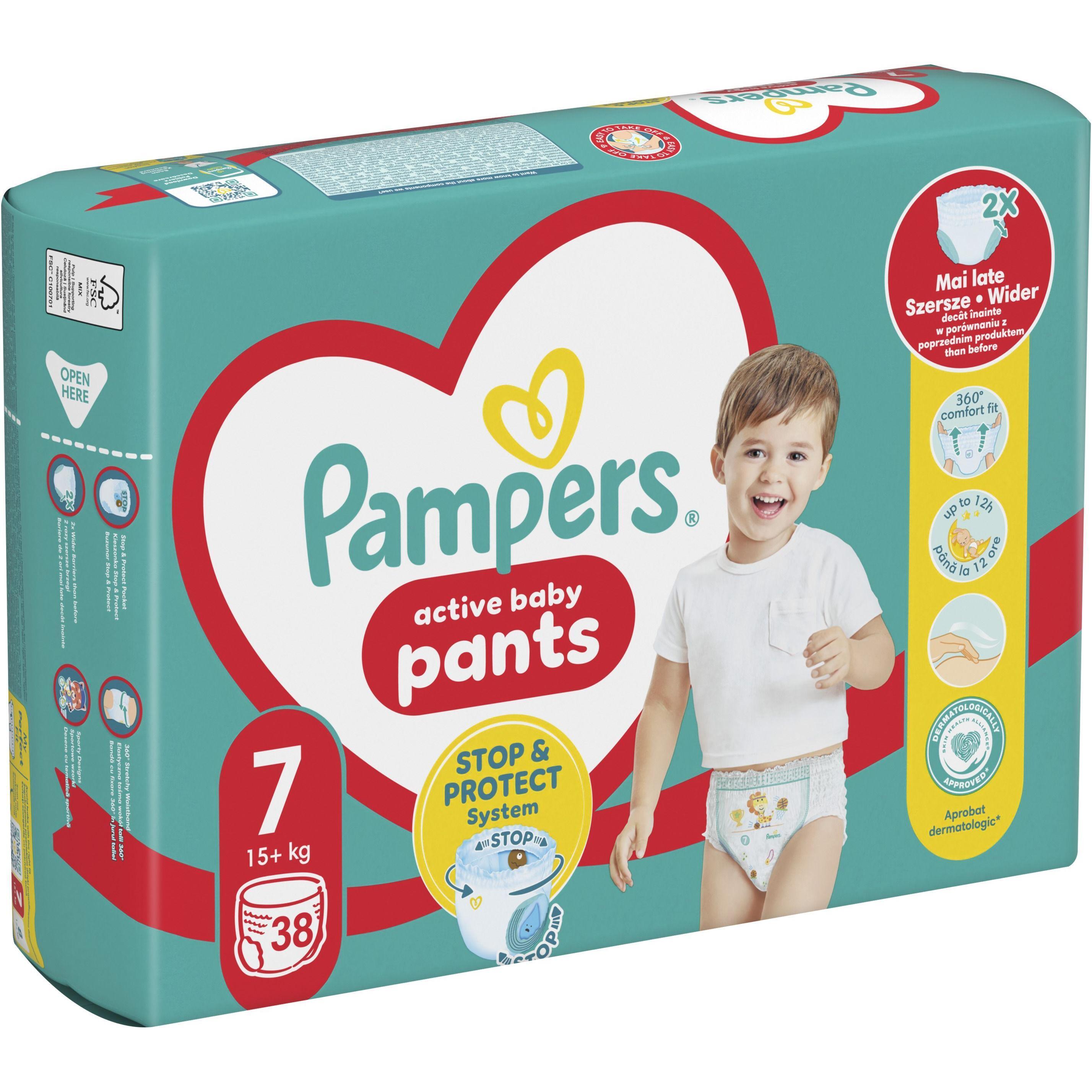 Підгузки-трусики Pampers Pants Giant Plus Розмір 7 17+ кг Jumbo 38 штфото1