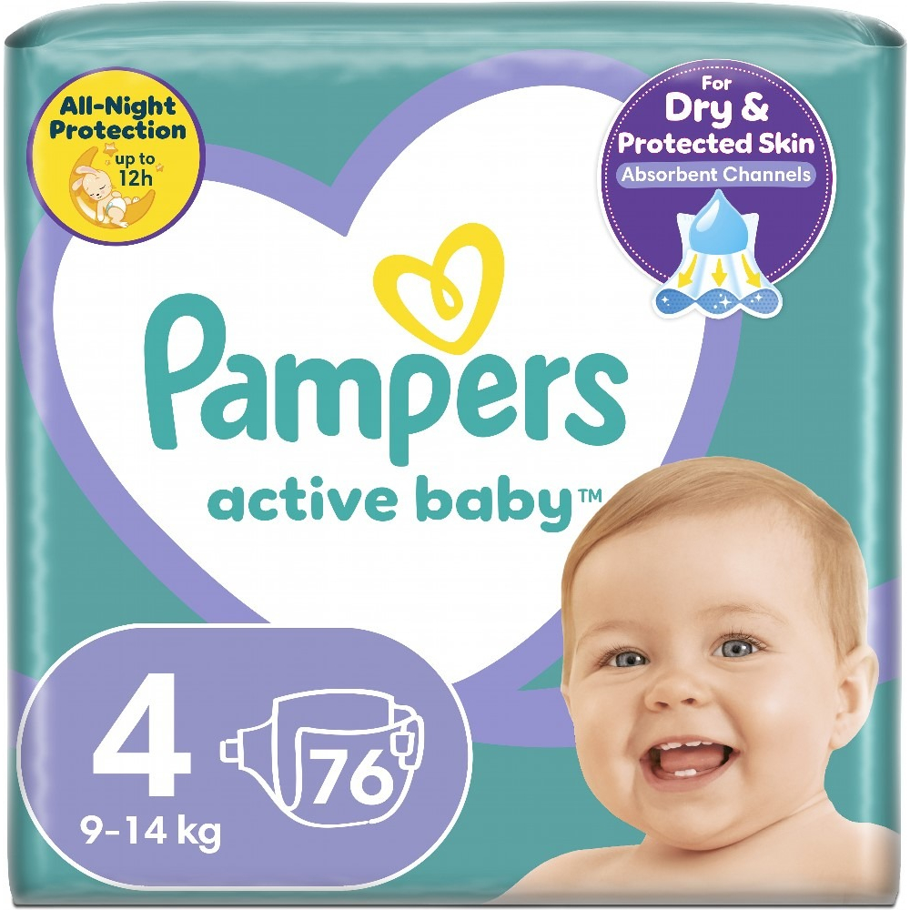 PAMPERS Детские подгузники Activebaby Maxi Джайнт 76шт фото 